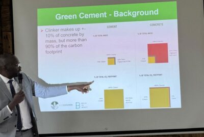 حكومة أوغندا تعمل على تعزيز استخدام الأسمنت الصديق للبيئة لتقليل تكاليف البناء.