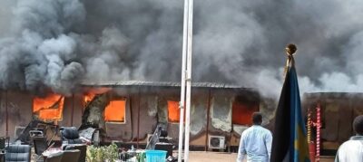 حريق يلتهم مقر الحزب الحاكم في جنوب السودان