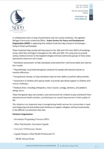 Sudan Doctor for Peace and Development (SDPD) Holds a medical camp in Uganda – Peyali