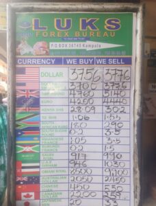 أسعار العُملات الأجنبية مقابل الشلن الأوغندي ليوم الأربعاء